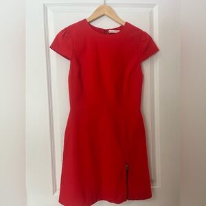 Alice+Olivia Maya exposed asymmetrical zip dress size 6